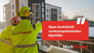 Kansikuva: Opas henkilöstövuokrauspalveluiden käyttöön.